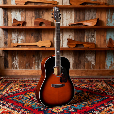 WINZZ AFM16 Full-Size Solid Sitka Spruce Slope Shoulder Dreadnought Acoustic Guitar