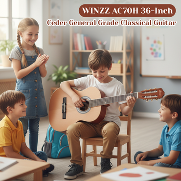 WINZZ AC70H 36-Inch Ceder General Grade Classical Guitar