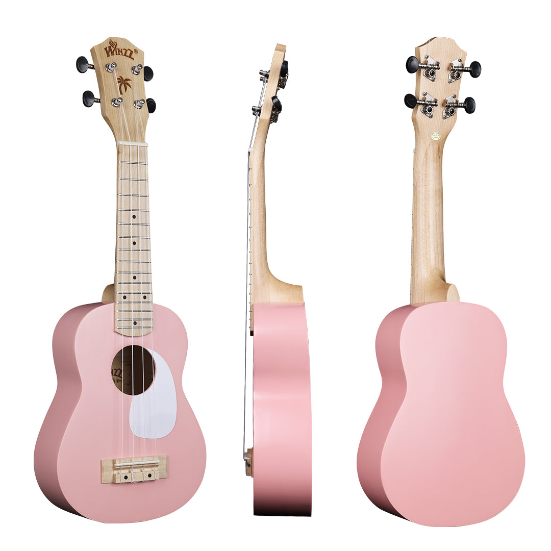 WINZZ Macaron Colors Series-AU-C00 Hawaiian Soprano Ukulele for Beginners