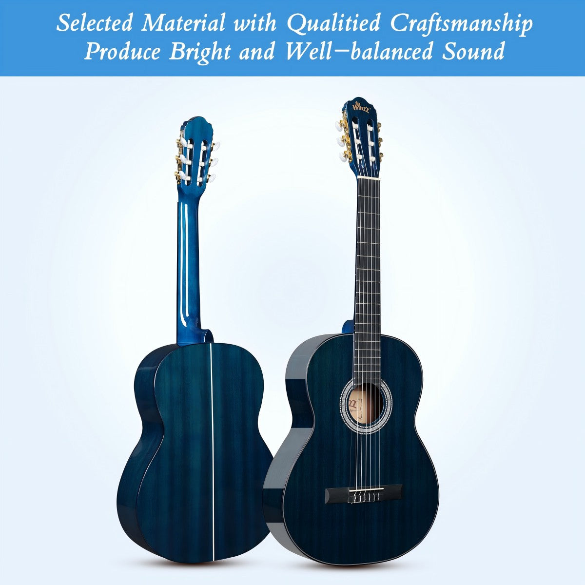 WINZZ guitar gig bag included for convenient storage and transport.