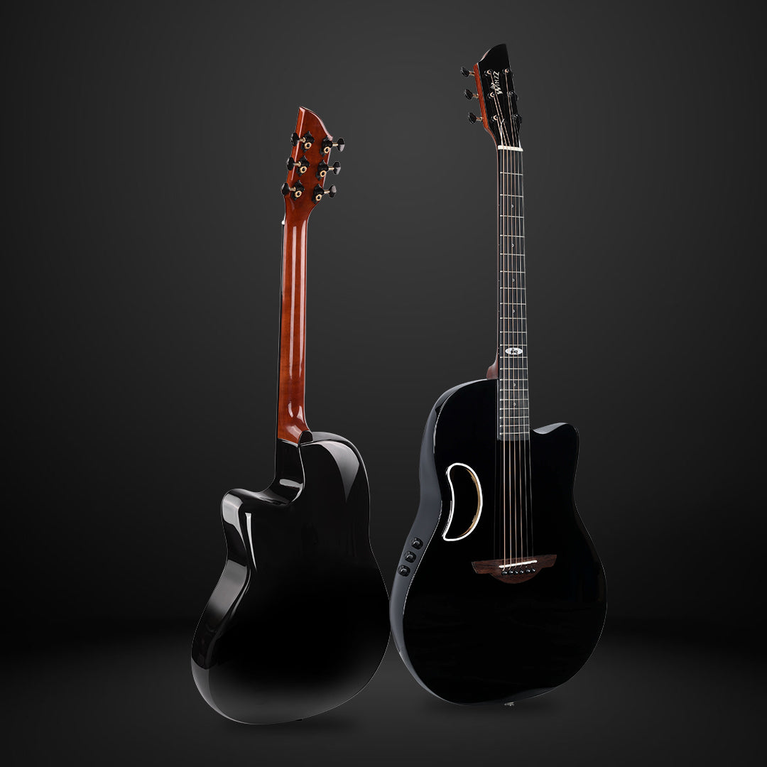 【Woodsides' Exclusive Link】WINZZ AFO300CE Electro-Acoustic Guitar - Solid Spruce Top, Carbon Fiber Back, Professional Performance Quality