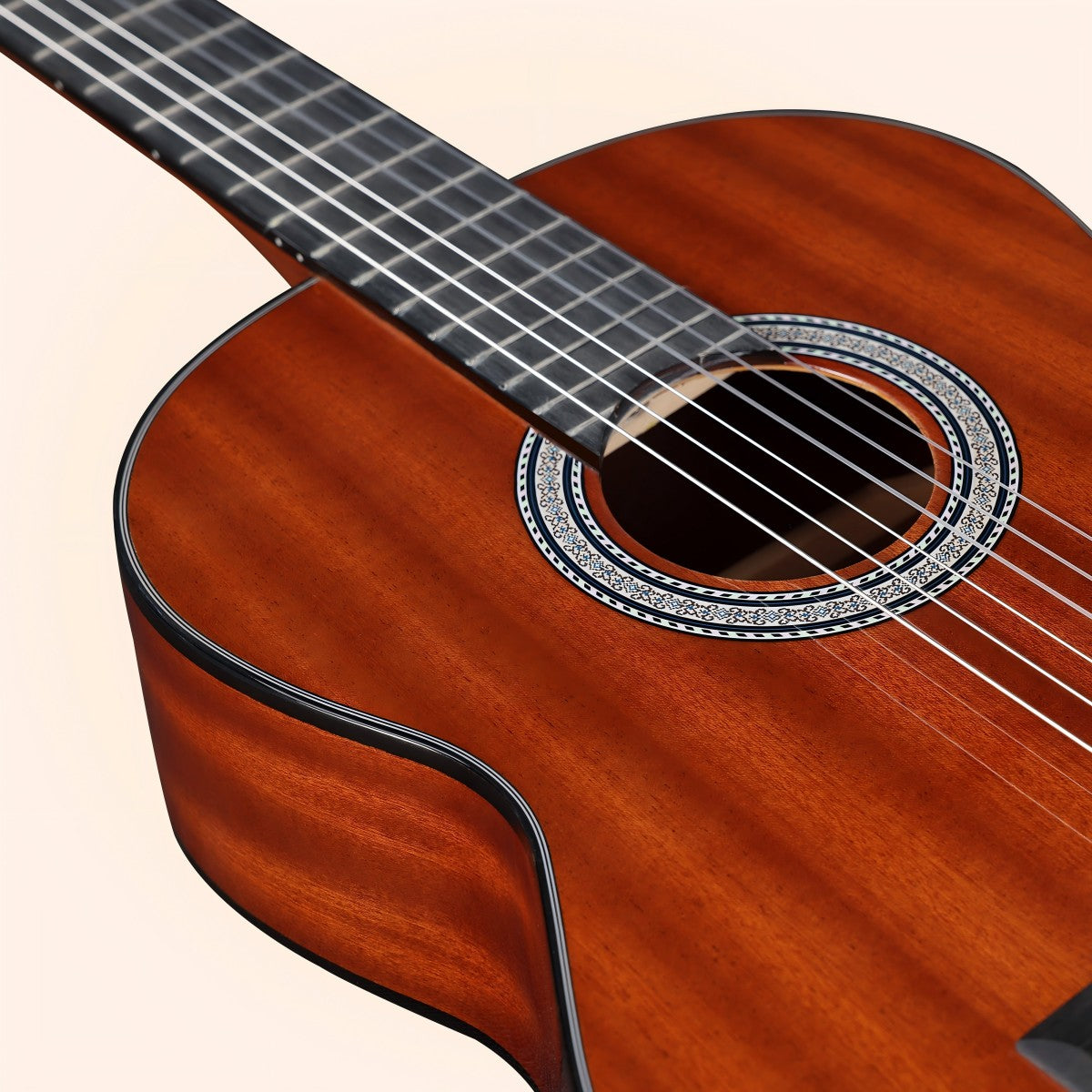 WINZZ 39-inch full-size classical guitar with a smooth finish and durable nylon strings.