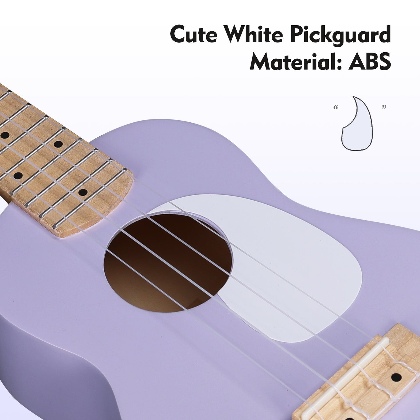 WINZZ Macaron Colors Series-AU-C00 Hawaiian Soprano Ukulele for Beginners