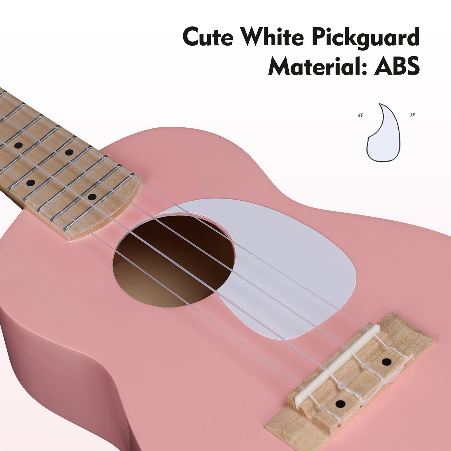WINZZ Macaron Colors Series-AU-C00 Hawaiian Soprano Ukulele for Beginners