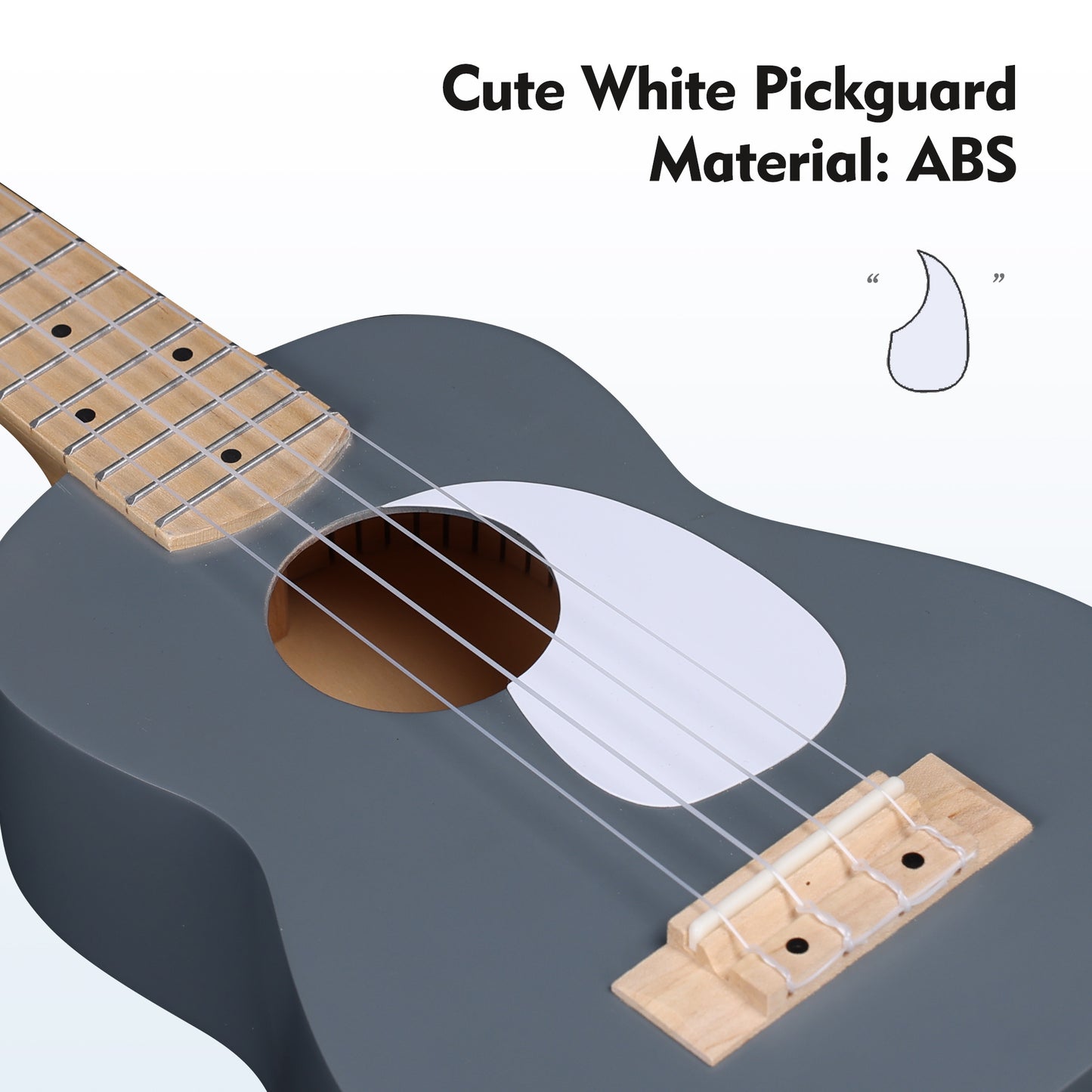 WINZZ Macaron Colors Series-AU-C00 Hawaiian Soprano Ukulele for Beginners