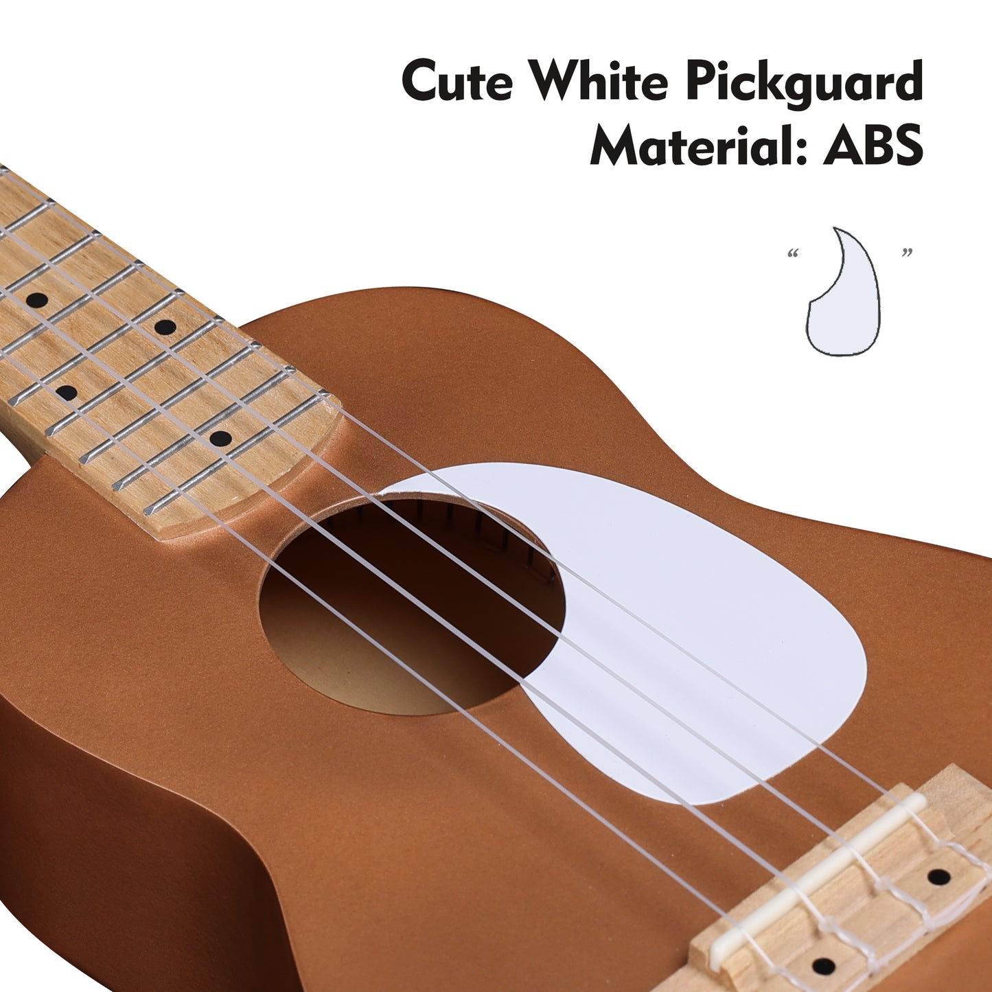 WINZZ Macaron Colors Series-AU-C00 Hawaiian Soprano Ukulele for Beginners