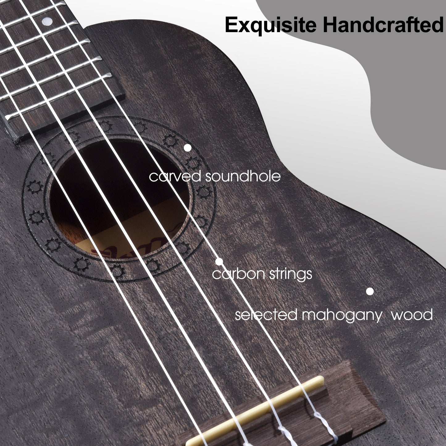 WINZZ HAND RUBBED Series-AU-H07A Mahogany Concert Ukulele