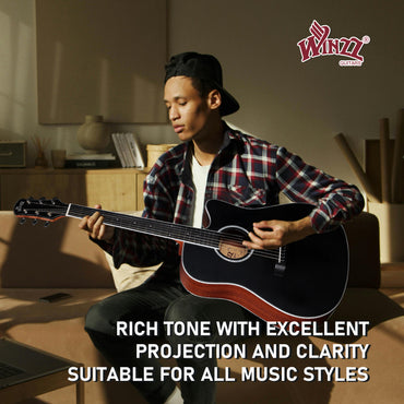 WINZZ Acoustic Guitar Strings Set – Hex Core High Carbon Steel with Phosphor Bronze Wound and Anti-Rust PVD Coating