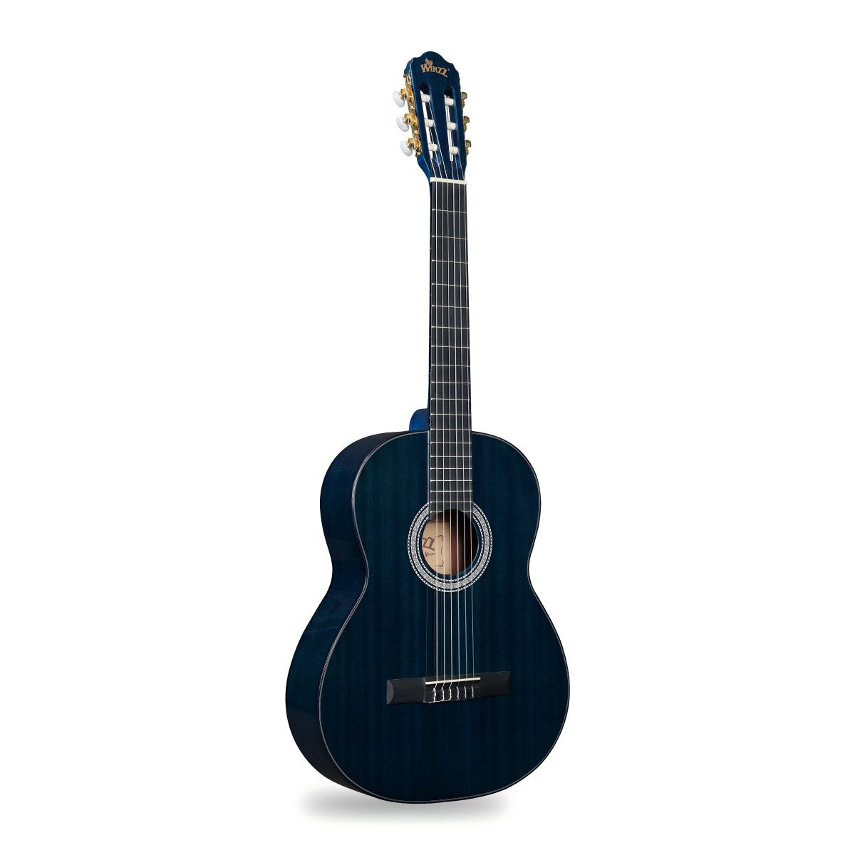 WINZZ beginner guitar bundle displayed with all included accessories.