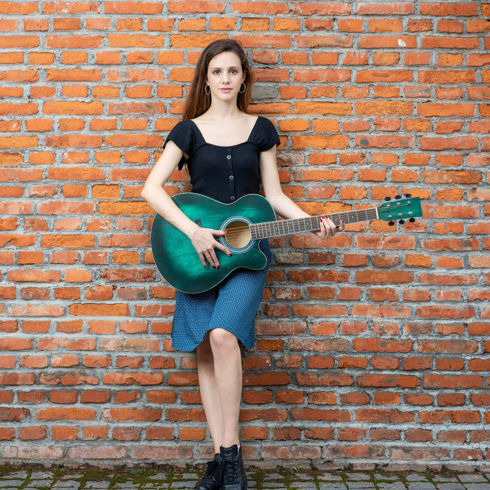 WINZZ AF-H00LC 40-Zoll-Anfänger-Akustikgitarre mit Cutaway