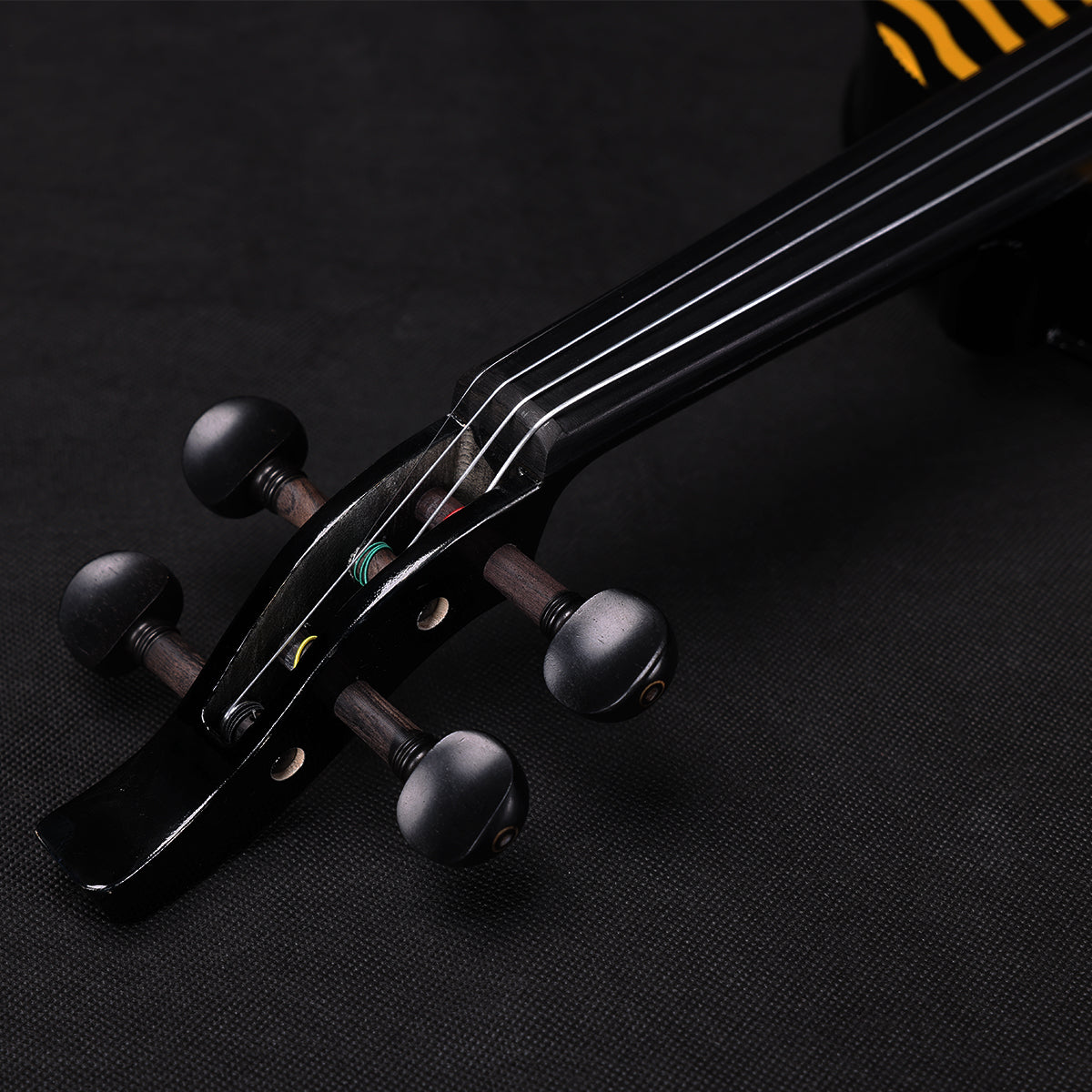 Aileen 20th Anniversary Edition AV-D501 ELECTRIC VIOLIN -4/4 Electric Violin with Carbon Fiber Top, Ebony Fingerboard, Piezo Pickup, Bluetooth & OTG Recording