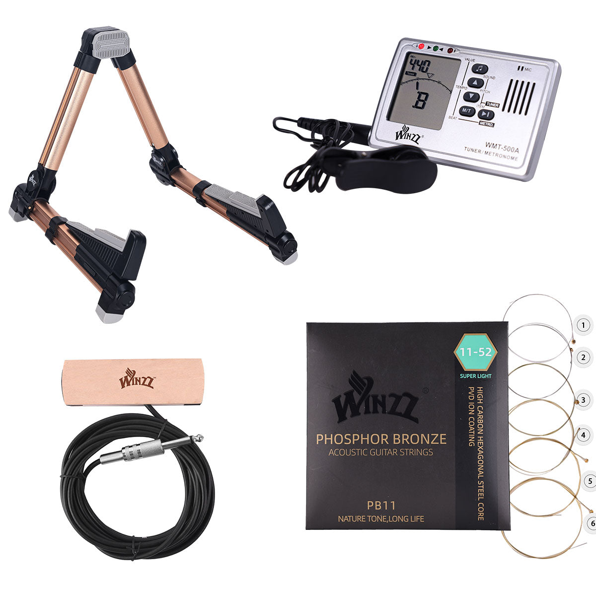 WINZZ Acoustic Guitar Accessories Kit