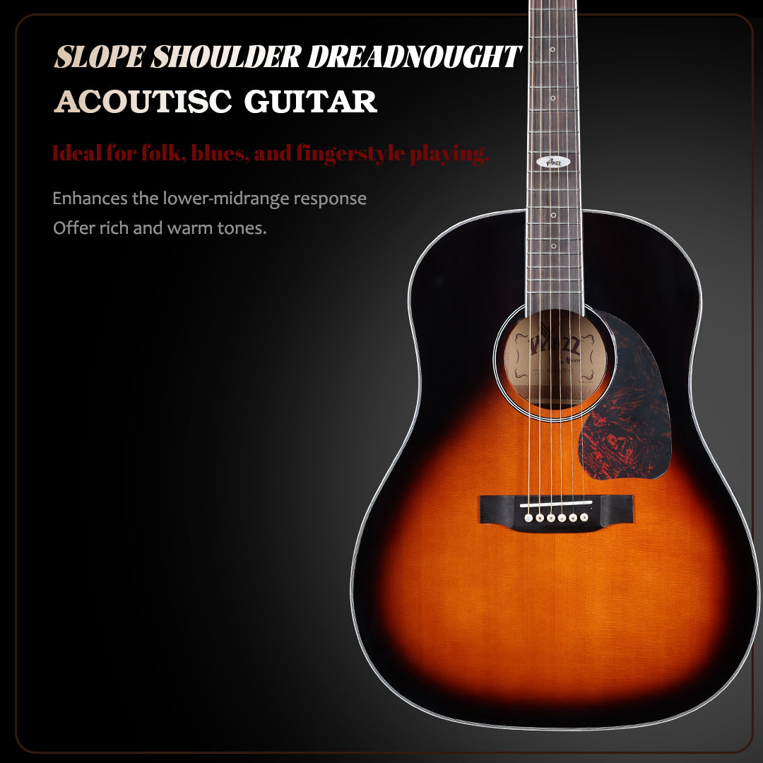 WINZZ AFM16-SD Full Body Design: The full-body view of the guitar with a slope-shoulder design, blending classic and modern aesthetics
