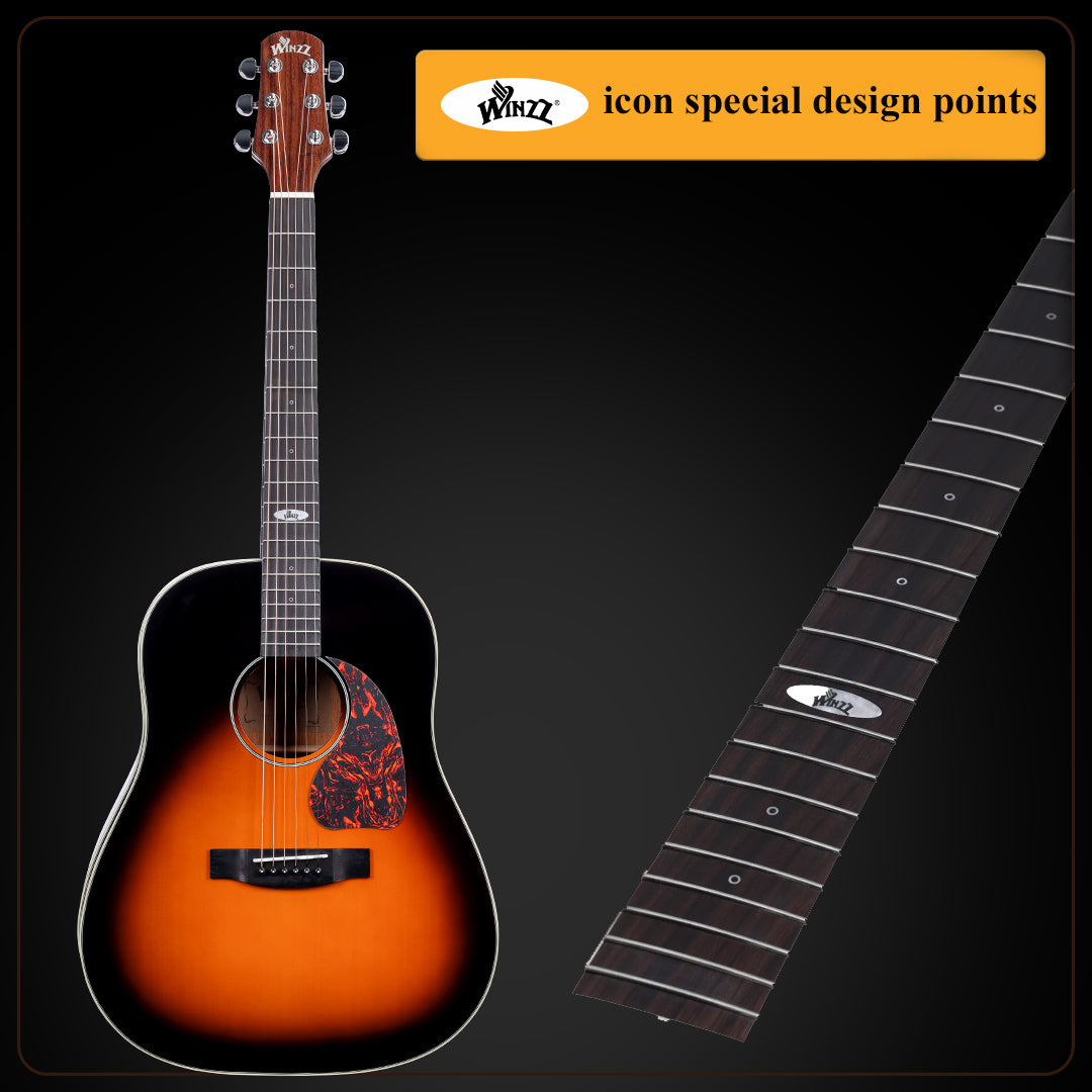 WINZZ AFM16-SD Bridge and Saddle: Detailed shot of the bridge and saddle, ensuring excellent string action and playability.