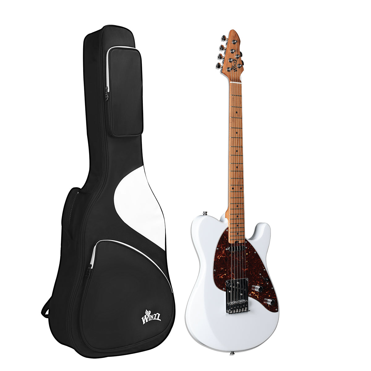 WINZZ Gravity Series-Solid Alder Body TL electric guitar With Roasted Maple Neck, HSS Pickups, Rosewood Fingerboard, D'Addario EXL120 Strings, Mini Double Locking Tremolo