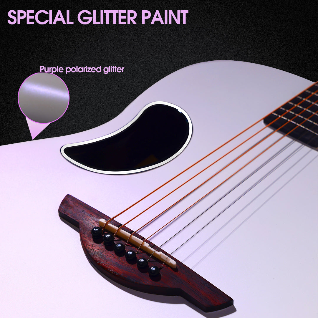 【Woodsides' Exclusive Link】WINZZ AFO300CE Electro-Acoustic Guitar - Solid Spruce Top, Carbon Fiber Back, Professional Performance Quality