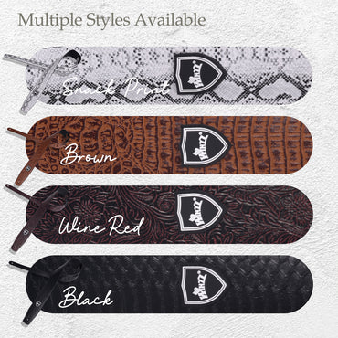 WINZZ Adjustable Leather Guitar/Bass Strap – Stylish & Universal Fit