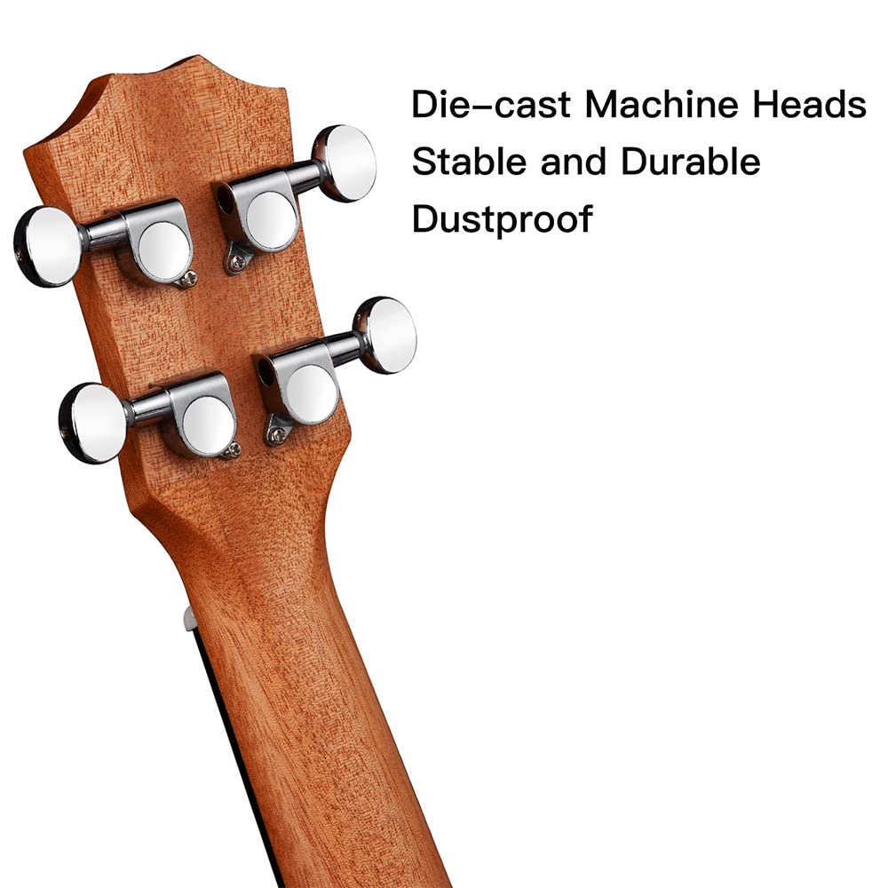 Ukelele soprano de caoba WINZZ AU07L para principiantes, caoba mate