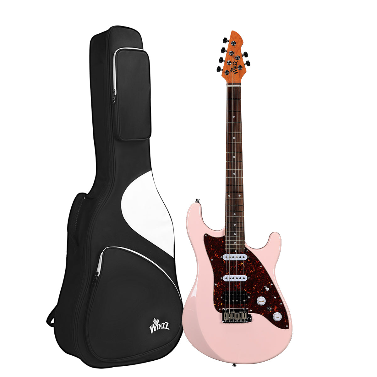 WINZZ Gravity Series-WGS100 Solid Alder Body ST electric guitar With Roasted Maple Neck, HSS Pickups, Rosewood Fingerboard, D'Addario EXL120 Strings, Mini Double Locking Tremolo
