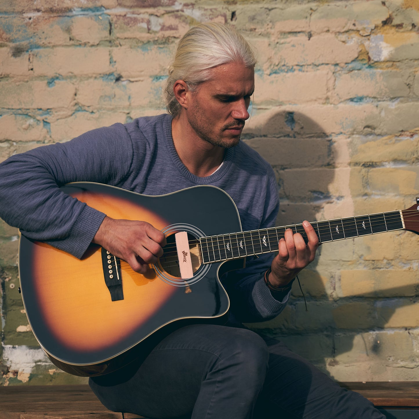 WINZZ APK-01 Acoustic Soundhole Pickup - Magnetic Single Coil Pickup for Standard Steel String Acoustic Guitars