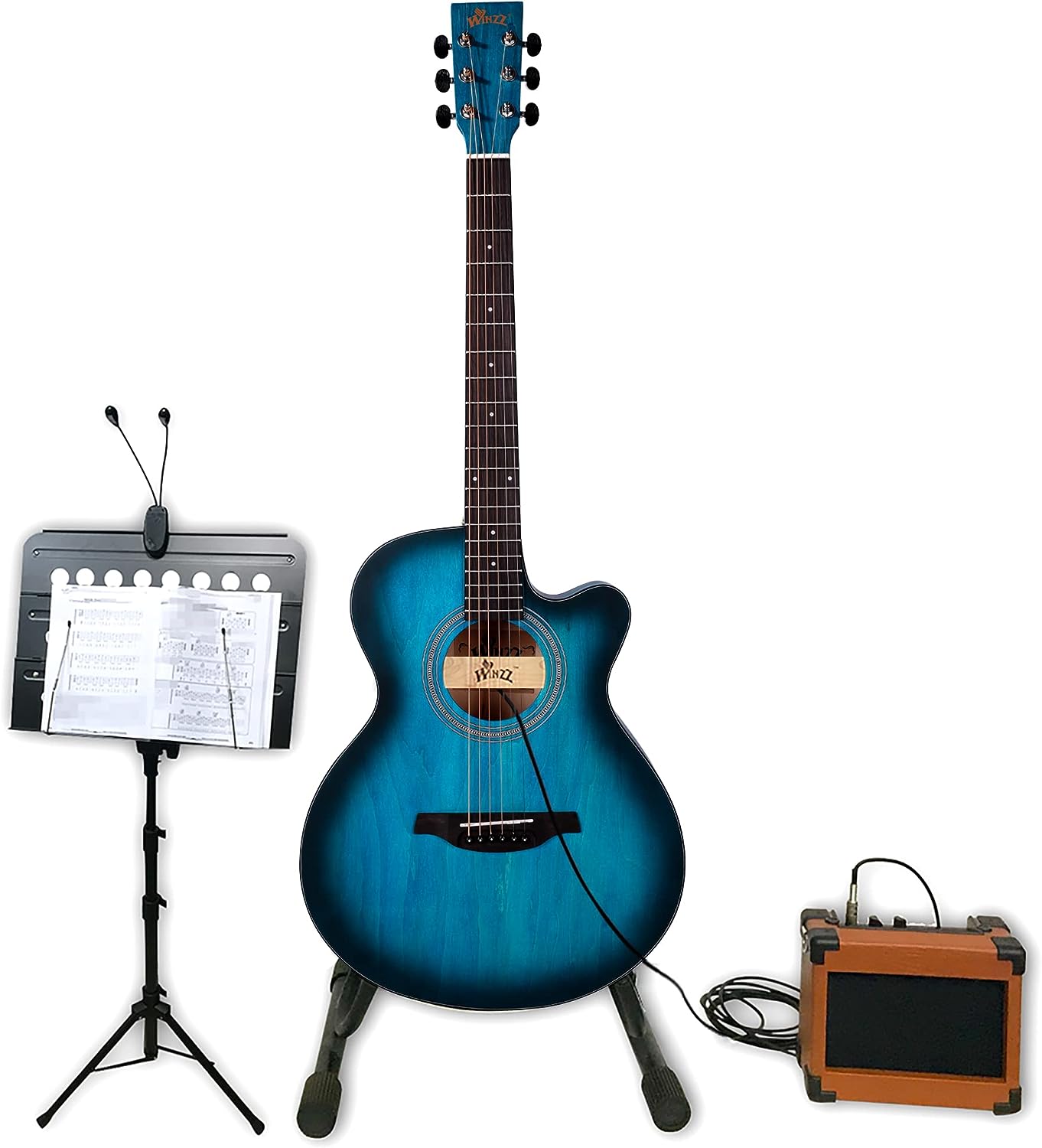 WINZZ APK-01 Acoustic Soundhole Pickup - Magnetic Single Coil Pickup for Standard Steel String Acoustic Guitars