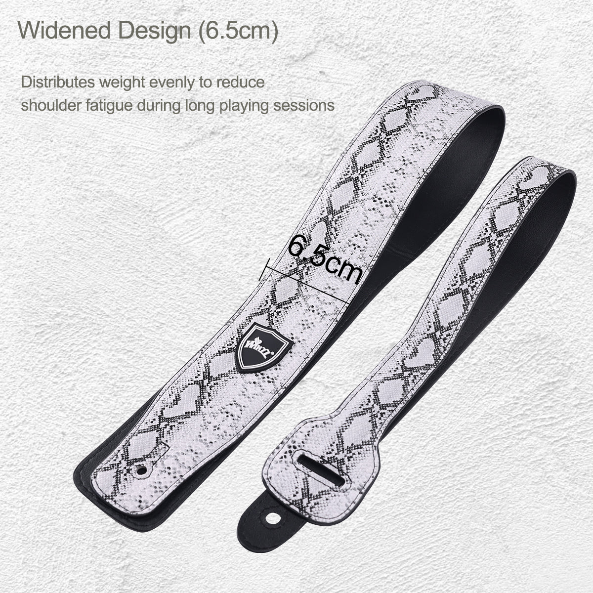WINZZ Adjustable Leather Guitar/Bass Strap – Stylish & Universal Fit