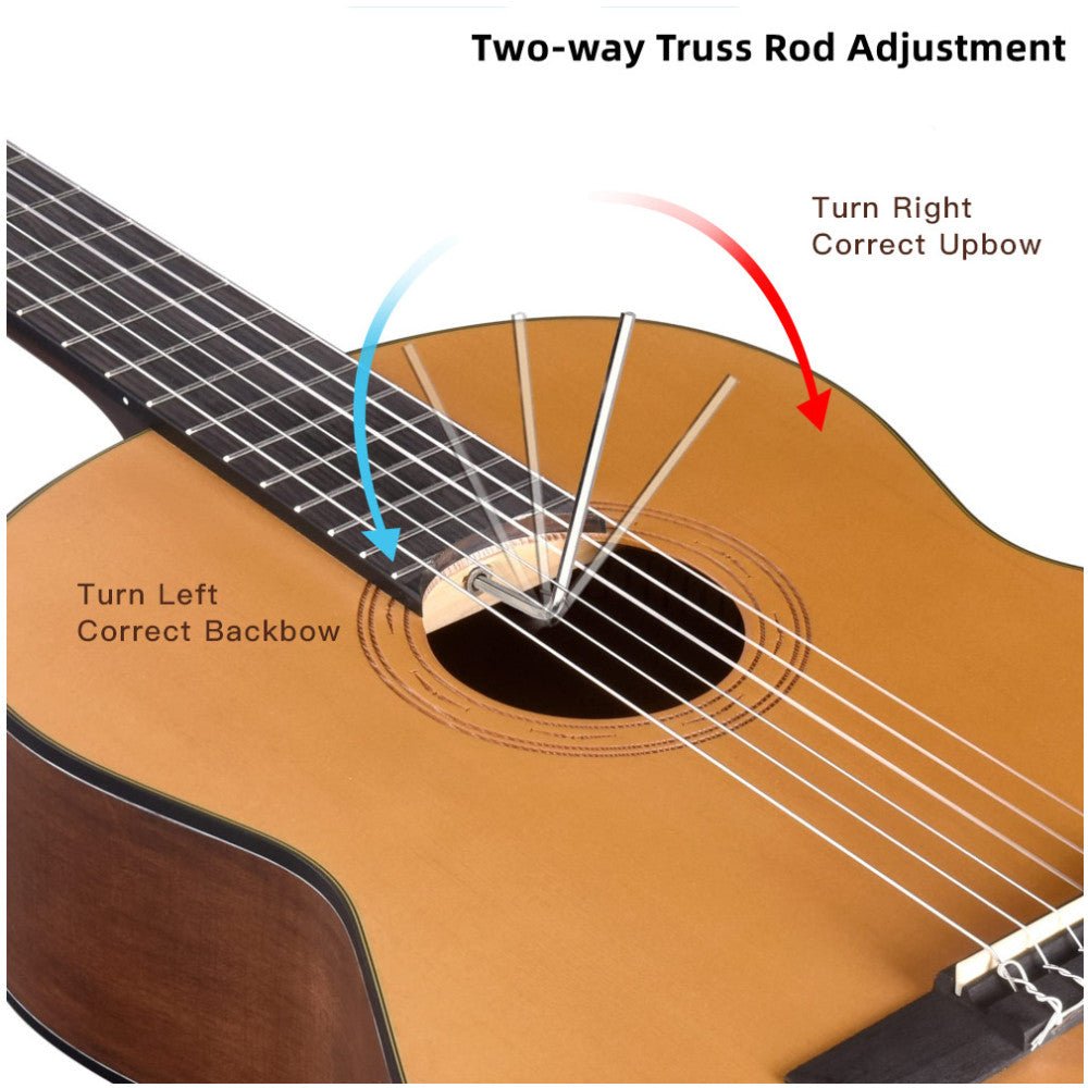 WINZZ ACM-H10 39-Inch Solid Spruce Full Size Classical Guitar for beginners - winzzguitars