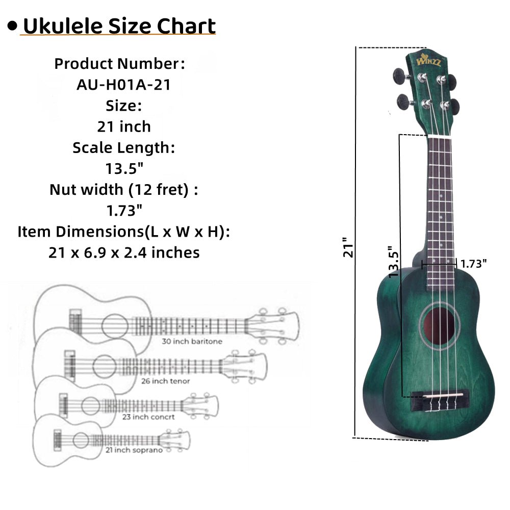 WINZZ HAND RUBBED Series-AU-H01A Vintage Hawaiian Beginner Ukulele - winzzguitars