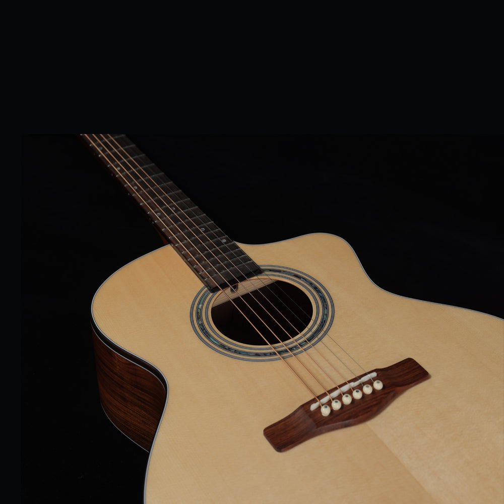 WINZZ&YuLong Guo co-branded 41 inch Solid Sitka Cutaway Acoustic Guitar - winzzguitars