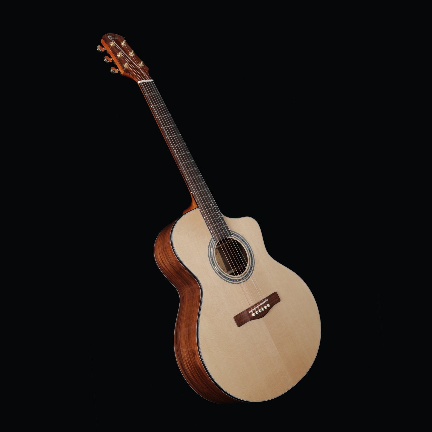 WINZZ&YuLong Guo co-branded 41 inch Solid Sitka Cutaway Acoustic Guitar - winzzguitars