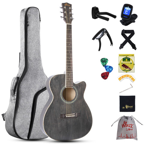 WINZZ 36 inch Black - Gray Acoustic guitar