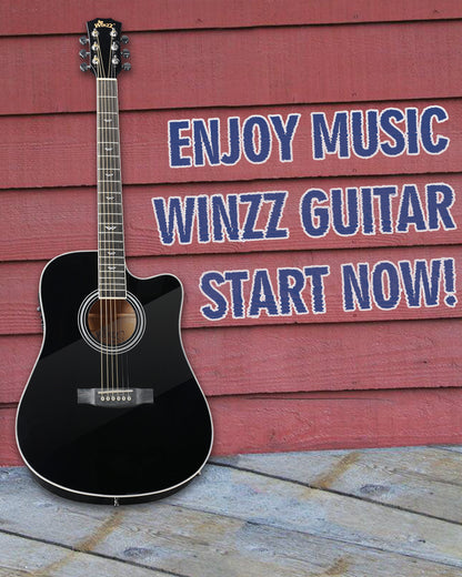 WINZZ AF168CE 41-inch Electro-Acoustic Guitar ,Sunburst Glossy