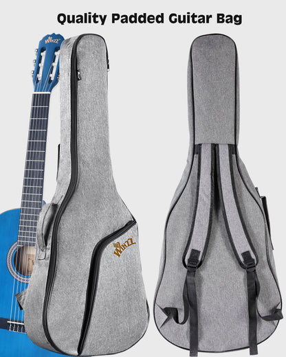 Winzz 39 Zoll klassische spanische Gitarre für Erwachsene und Anfänger, Mattbraun