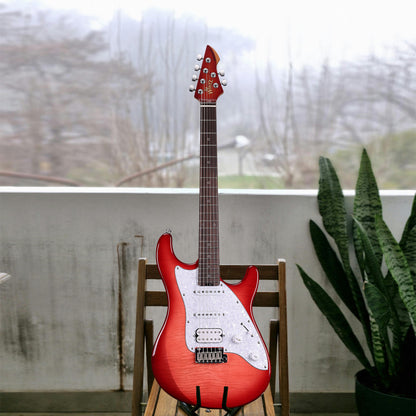 WINZZ Gravity PRO Series -WGS150 Solid Alder Body ST electric guitar With Roasted Maple Neck, HSS Pickups, Rosewood Fingerboard, D'Addario EXL120 Strings, Mini Double Locking Tremolo