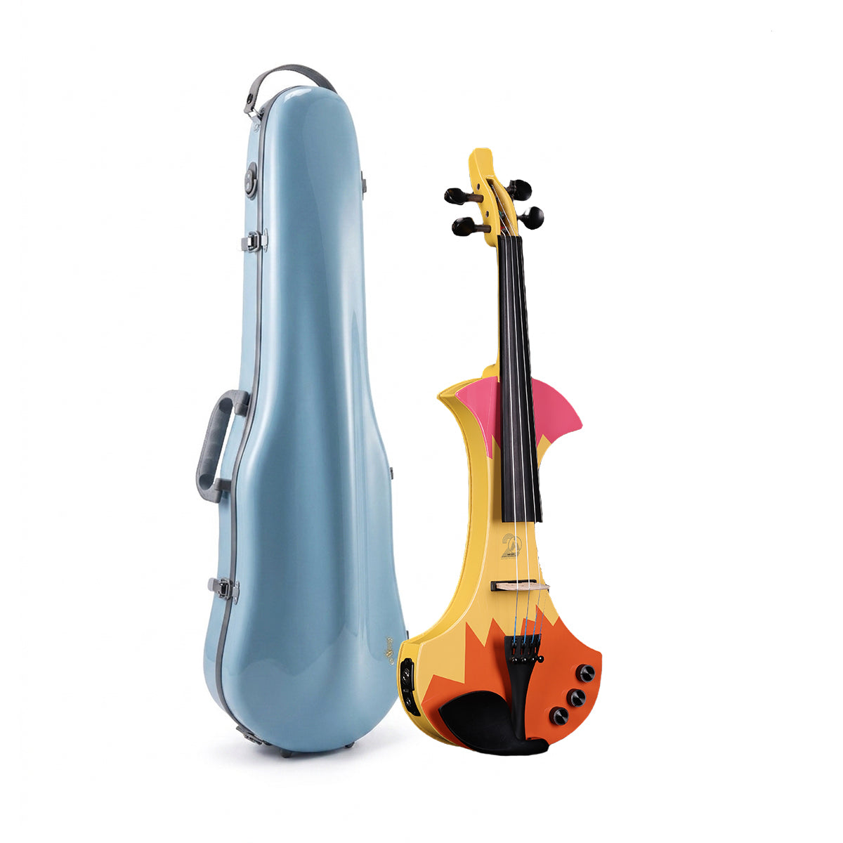 Aileen AV-D501 Electric Violin 4/4 – 20th Anniversary Edition with Piezo Pickup &Macaron Series Violin Hard Case Set