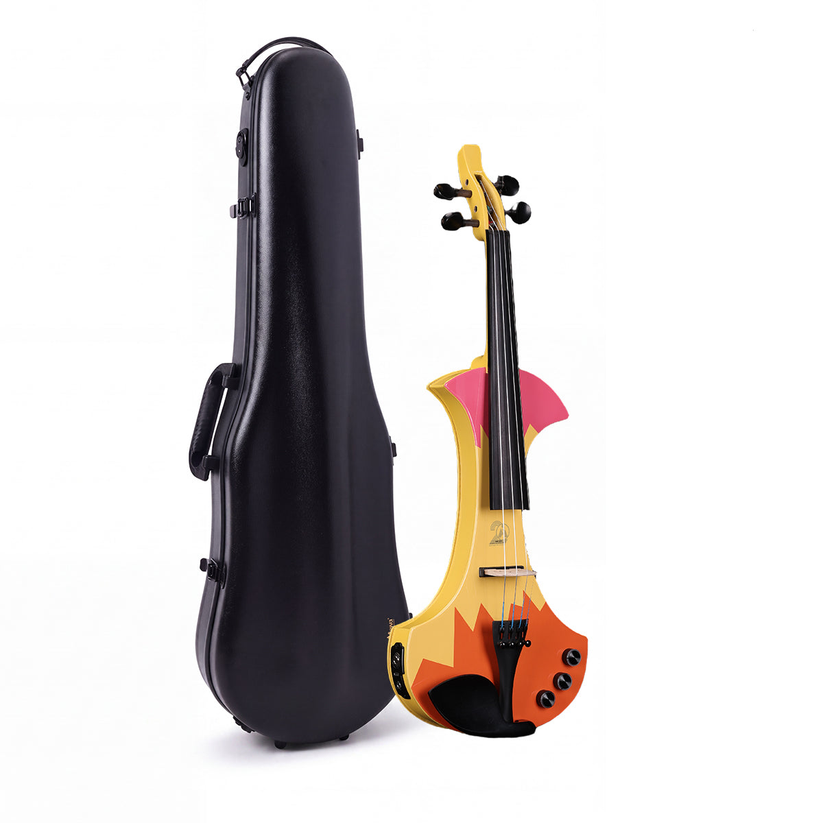 Aileen AV-D501 Electric Violin 4/4 – 20th Anniversary Edition with Piezo Pickup &Macaron Series Violin Hard Case Set