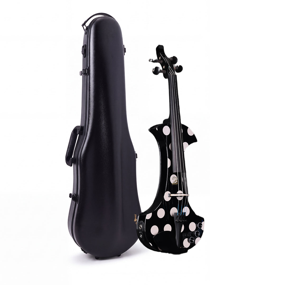Aileen AV-D501 Electric Violin 4/4 – 20th Anniversary Edition with Piezo Pickup &Macaron Series Violin Hard Case Set
