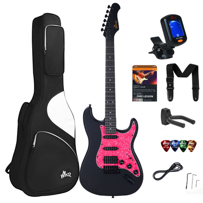 WINZZ 39-Inch EGS112H Solid Poplar Body Electric Guitar Set for Beginners