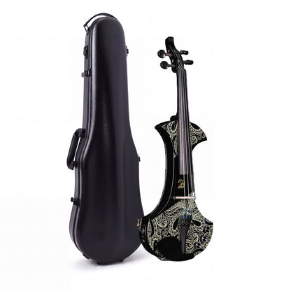 Aileen AV-D501 Electric Violin 4/4 – 20th Anniversary Edition with Piezo Pickup &Macaron Series Violin Hard Case Set
