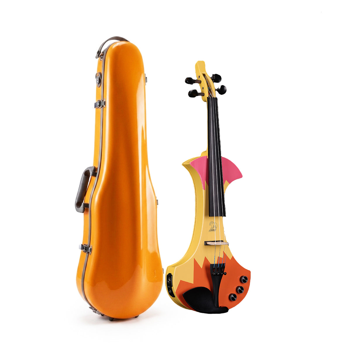 Aileen AV-D501 Electric Violin 4/4 – 20th Anniversary Edition with Piezo Pickup &Macaron Series Violin Hard Case Set