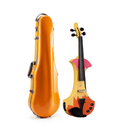 Aileen AV-D501 Electric Violin 4/4 – 20th Anniversary Edition with Piezo Pickup &Macaron Series Violin Hard Case Set