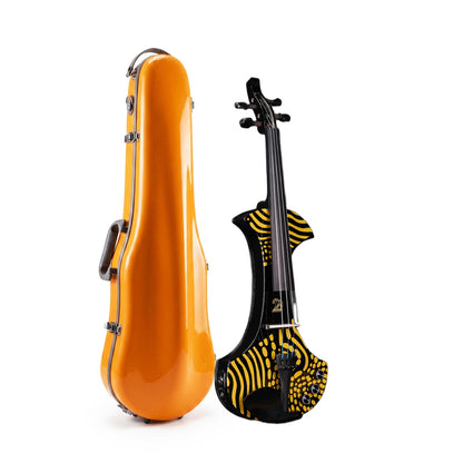 Aileen AV-D501 Electric Violin 4/4 – 20th Anniversary Edition with Piezo Pickup &Macaron Series Violin Hard Case Set