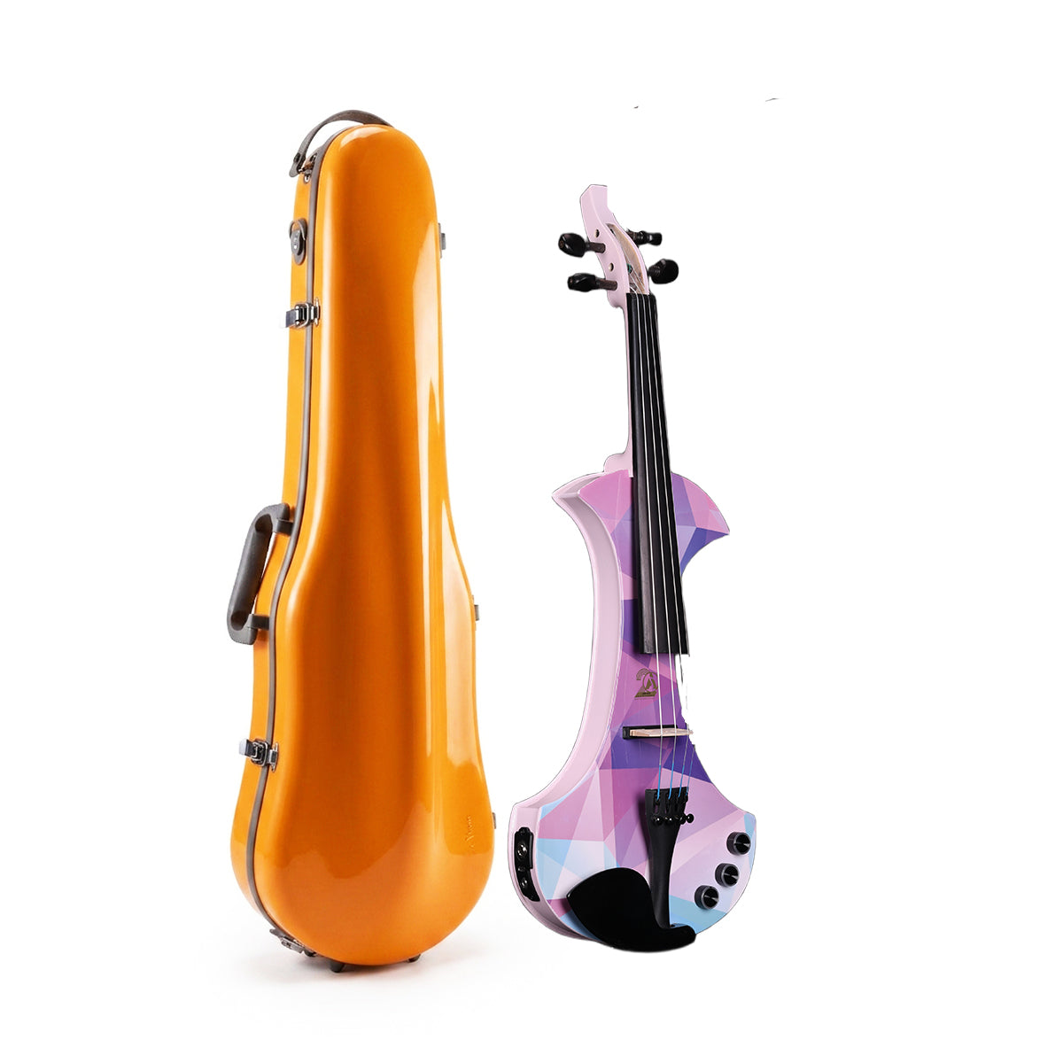 Aileen AV-D501 Electric Violin 4/4 – 20th Anniversary Edition with Piezo Pickup &Macaron Series Violin Hard Case Set