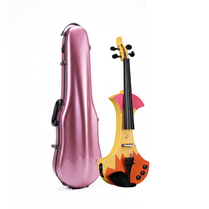 Aileen AV-D501 Electric Violin 4/4 – 20th Anniversary Edition with Piezo Pickup &Macaron Series Violin Hard Case Set