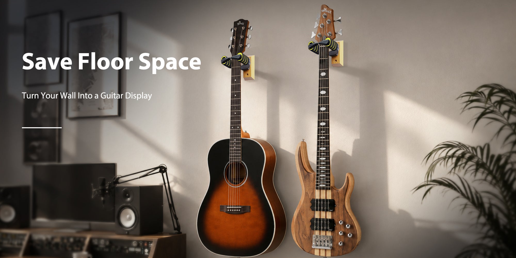 Save Floor SpaceTurn Your Wall Into a Guitar Display