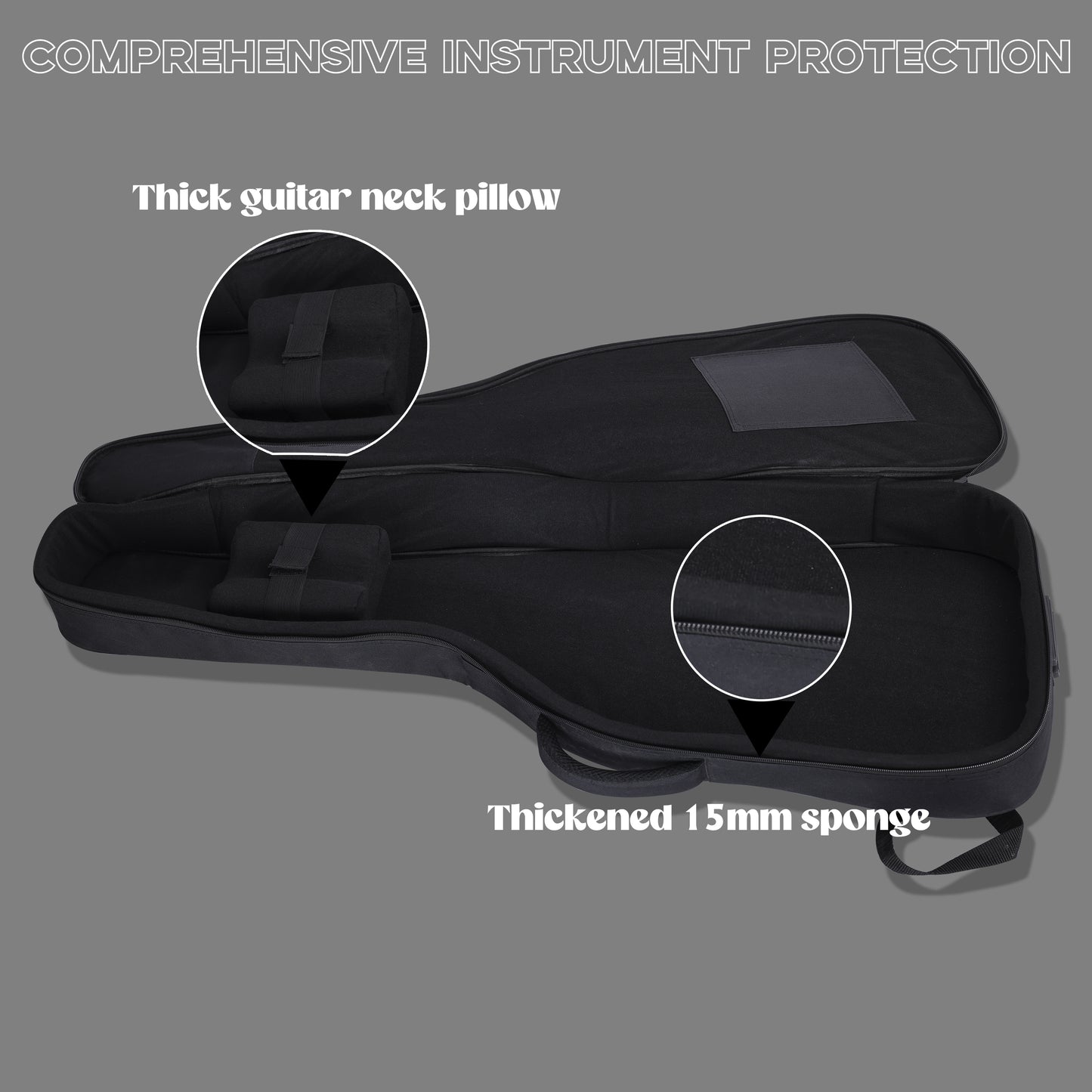 WINZZ 41 Inch 15MMThick Acoustic Guitar Bag