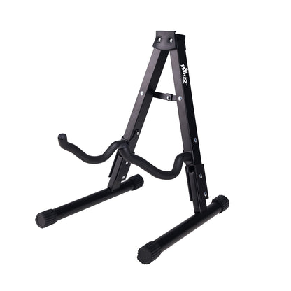 WINZZ Foldable Guitar Stand, Portable A-Frame Guitar Holder for Acoustic, Electric & Bass Guitars