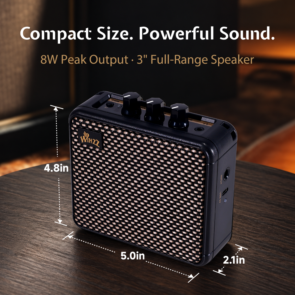 Compact Size. Powerful Sound.

8W Peak Output · 3" Full-Range Speaker