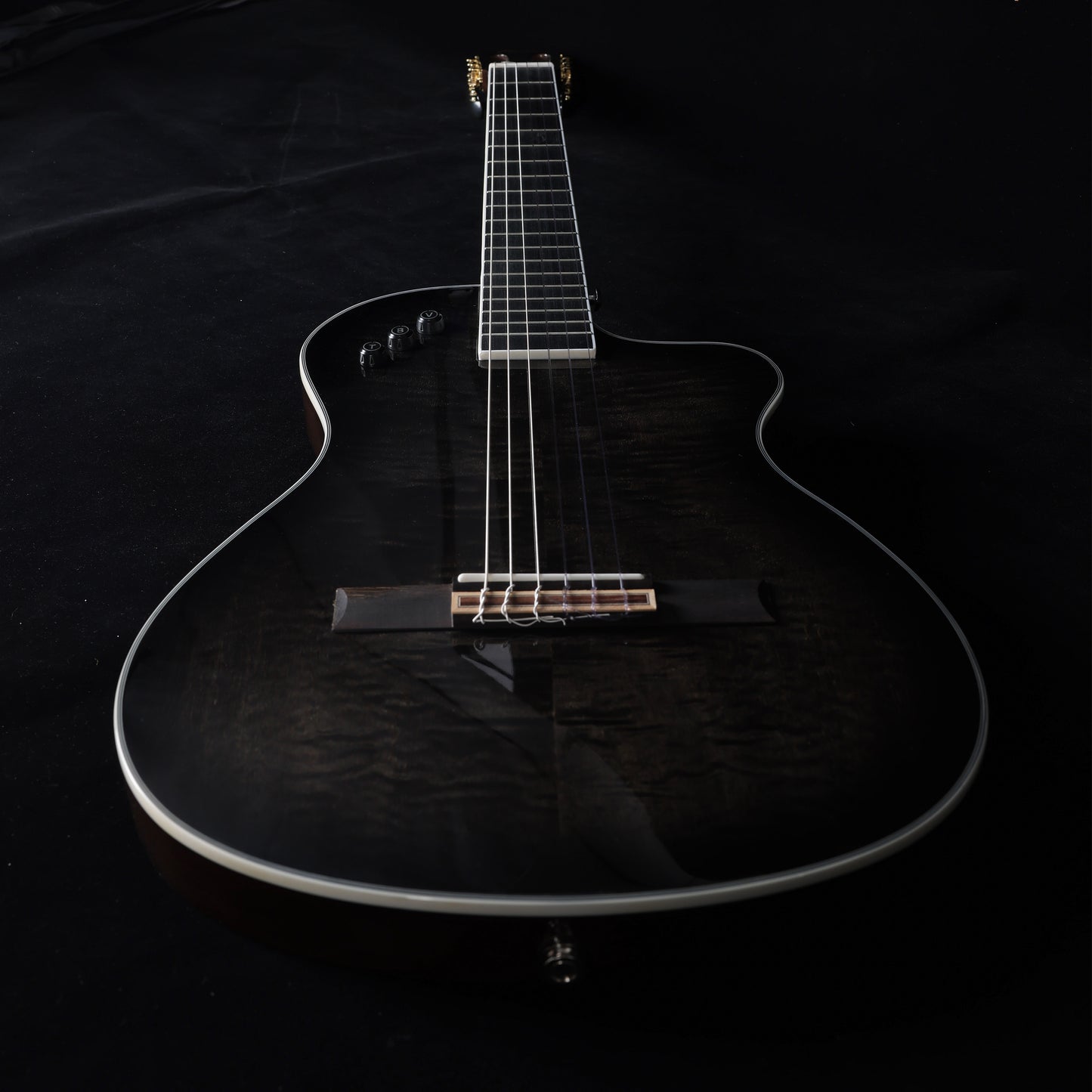 WINZZ WCG170CE 39-Inch Thin Body Classical-Electric Guitar - Nylon Strings, Built-in Preamp, Wide fingerboard,Perfect for Stage and Practice