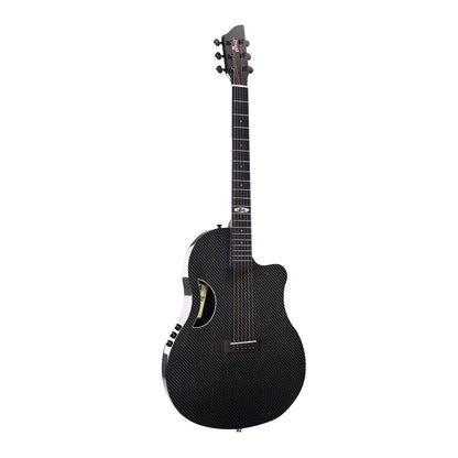 WINZZ AFO350CE Electro-Acoustic Guitar - Full Carbon Fiber 41-INCH Cutaway Acoustic Electric Guitar with Arched Back, EQ System, D’Addario Strings